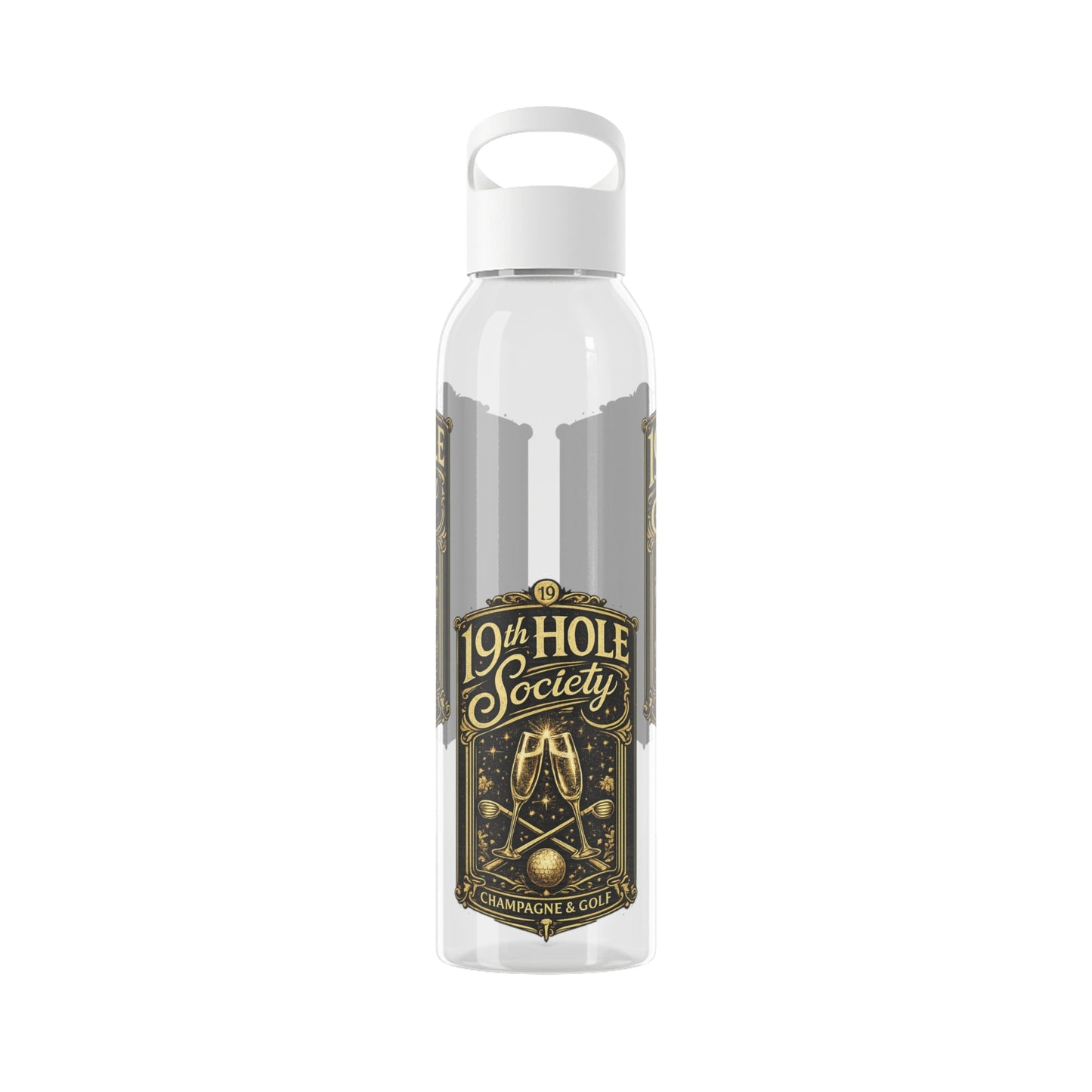 19th Hole Society Champagne Golf Water Bottle - SJM Print Store