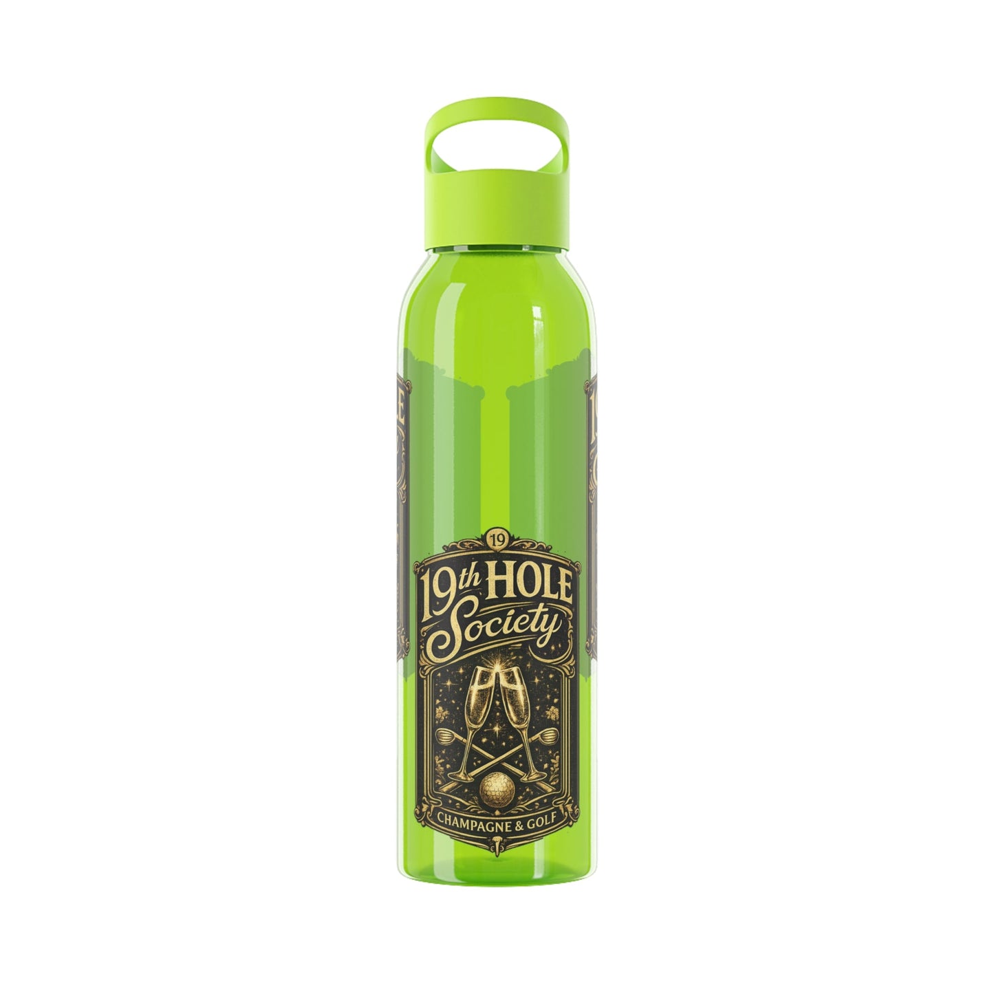 19th Hole Society Champagne Golf Water Bottle - SJM Print Store