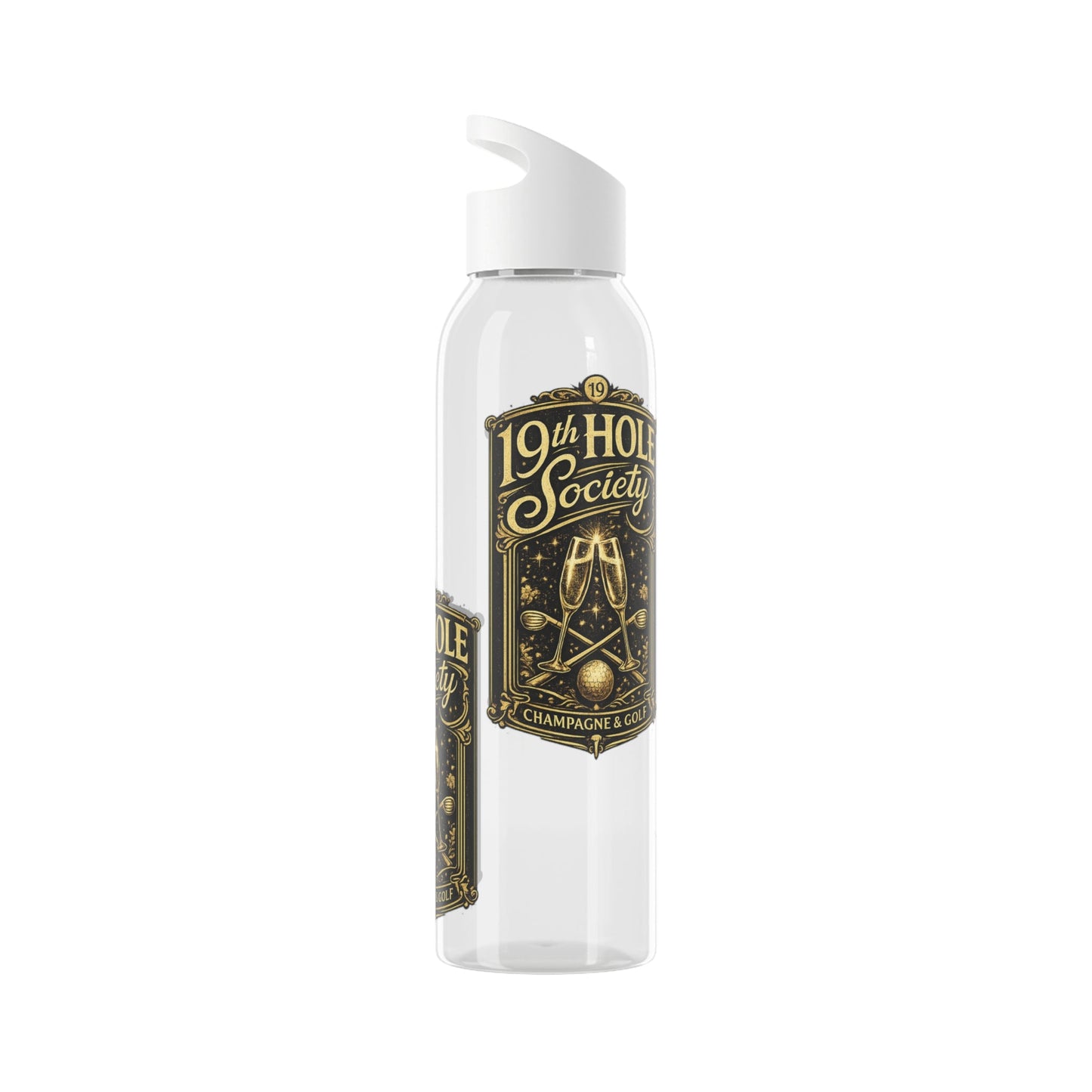 19th Hole Society Champagne Golf Water Bottle - SJM Print Store