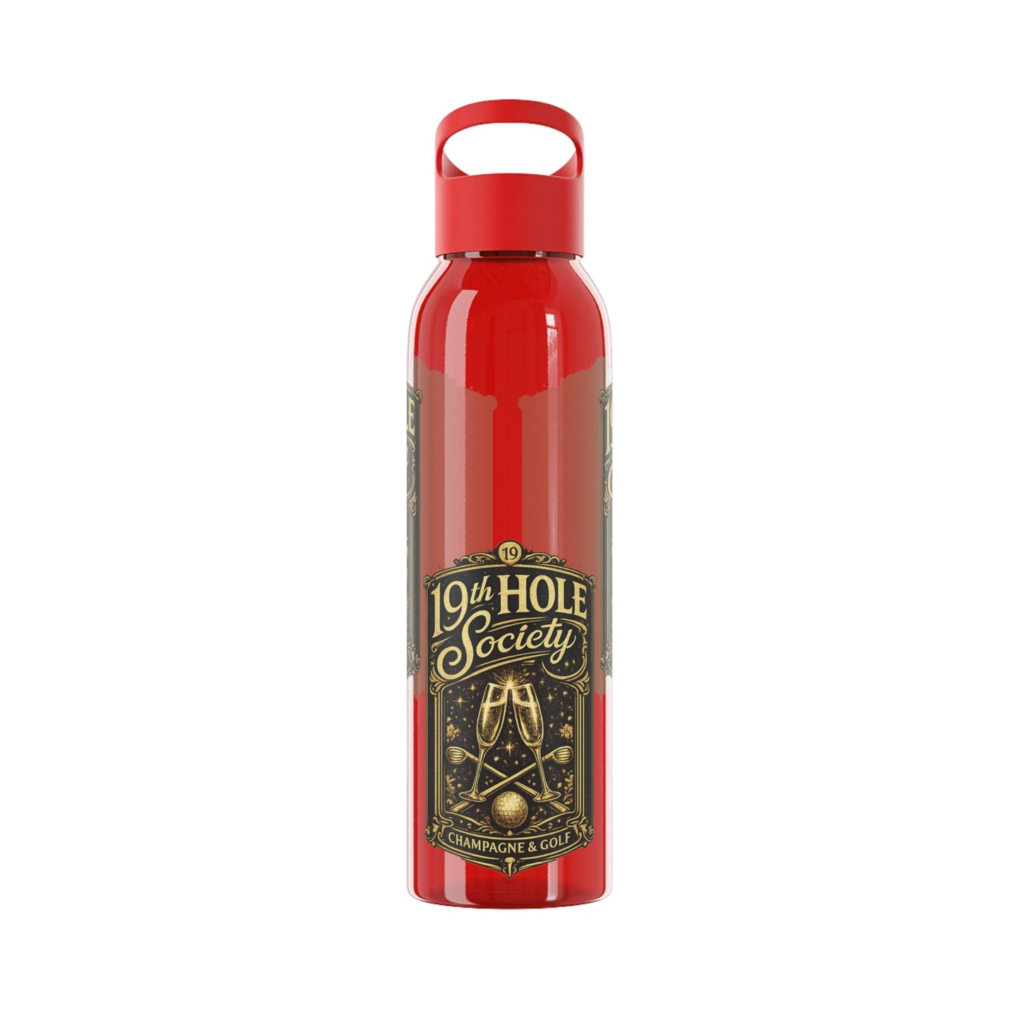 19th Hole Society Champagne Golf Water Bottle - SJM Print Store