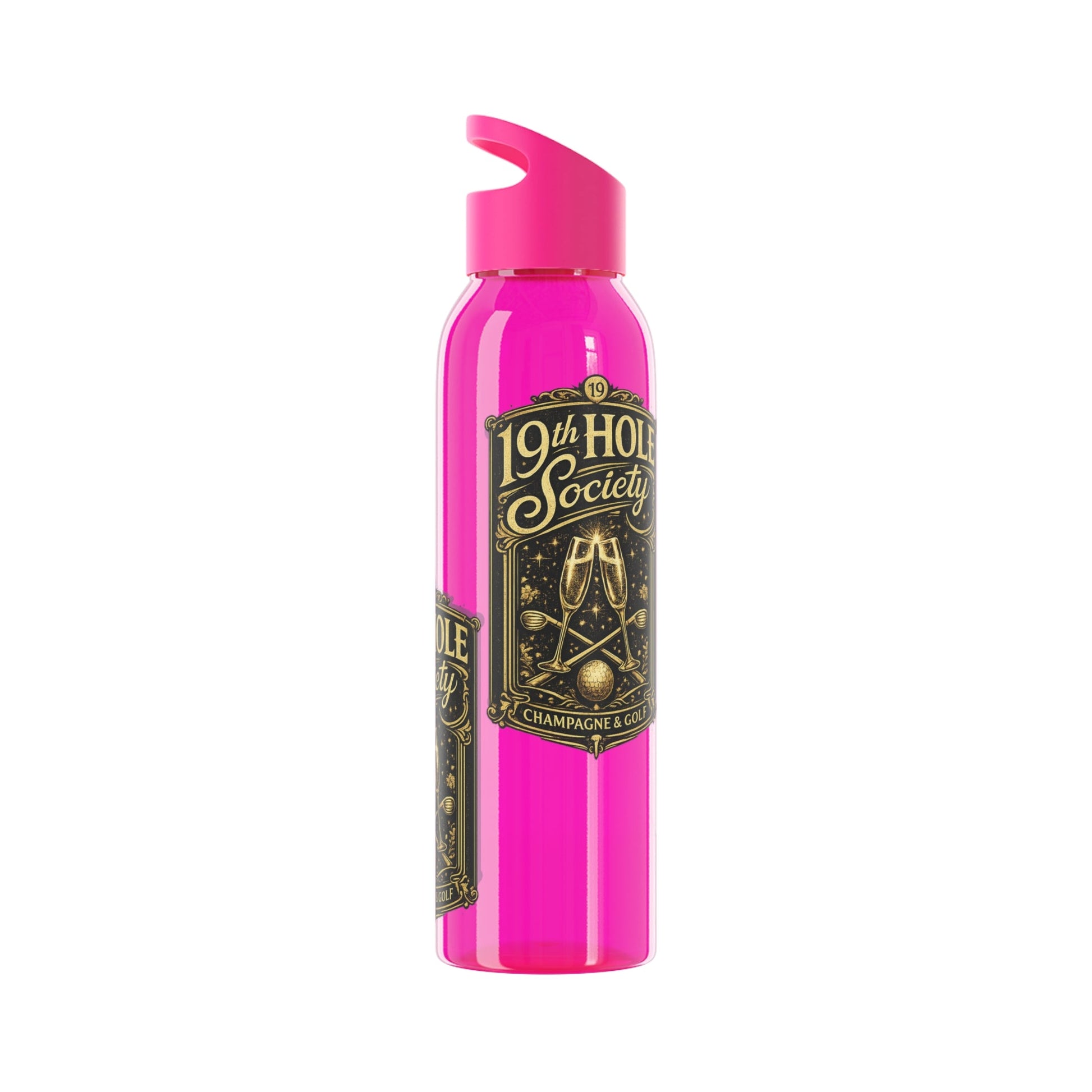19th Hole Society Champagne Golf Water Bottle - SJM Print Store