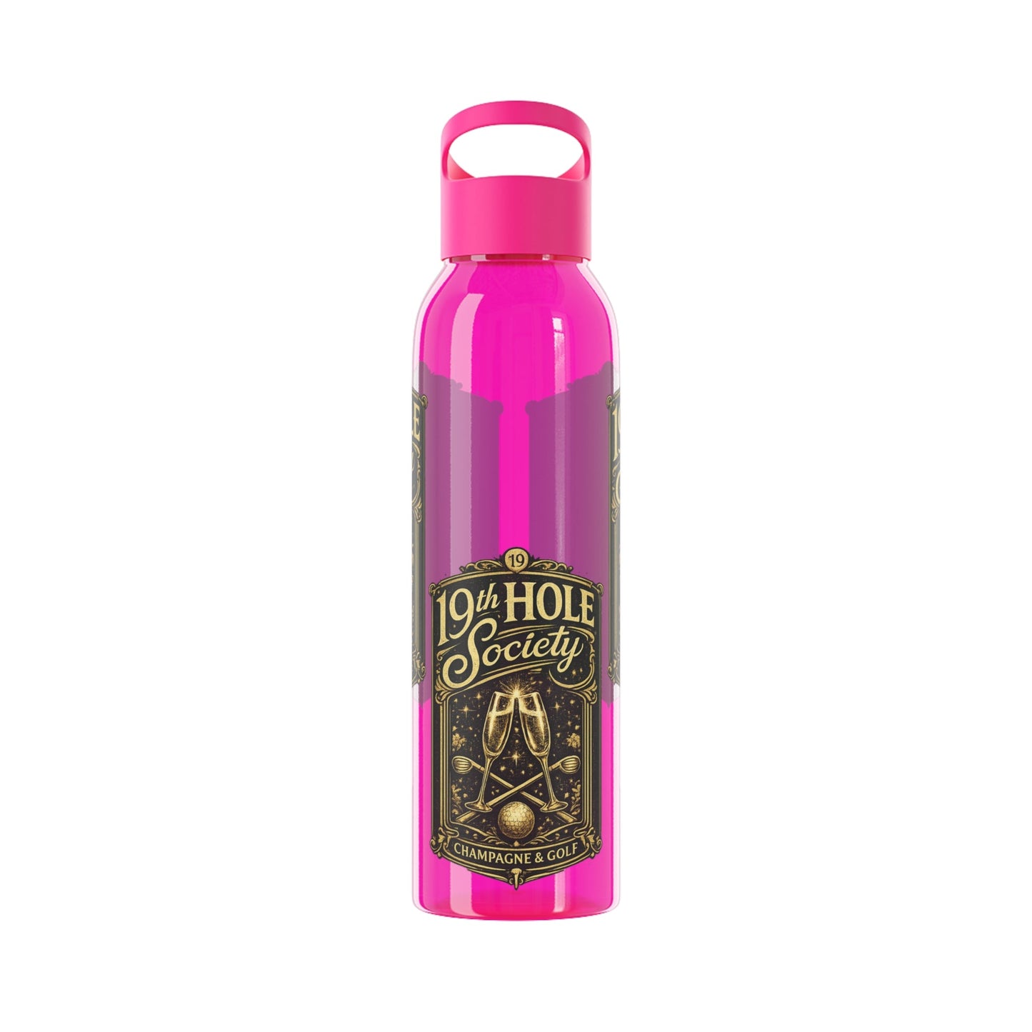 19th Hole Society Champagne Golf Water Bottle - SJM Print Store