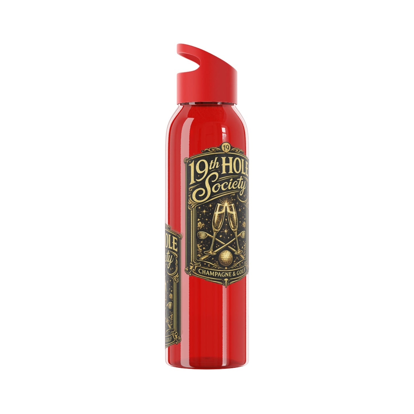 19th Hole Society Champagne Golf Water Bottle - SJM Print Store