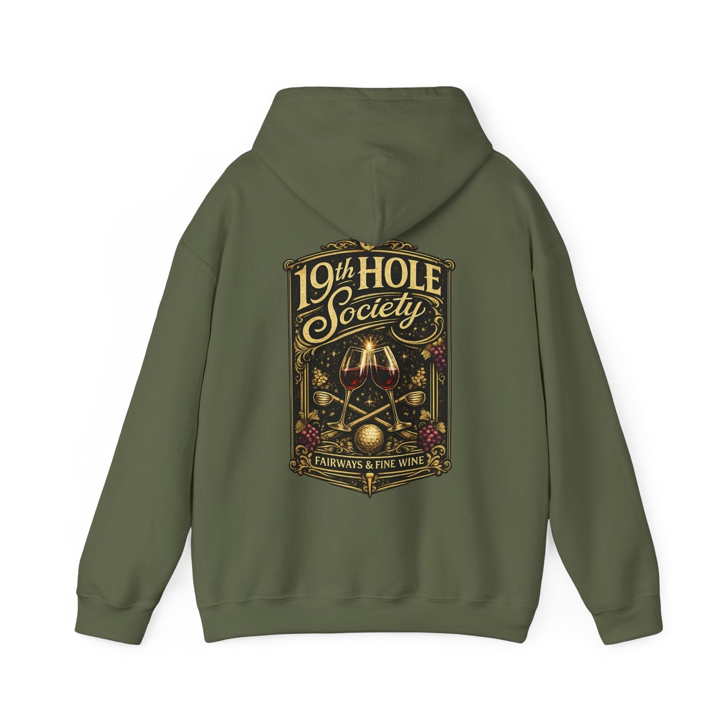 19th Hole Society Fairways and Fine Wine Hoodie - SJM Print Store
