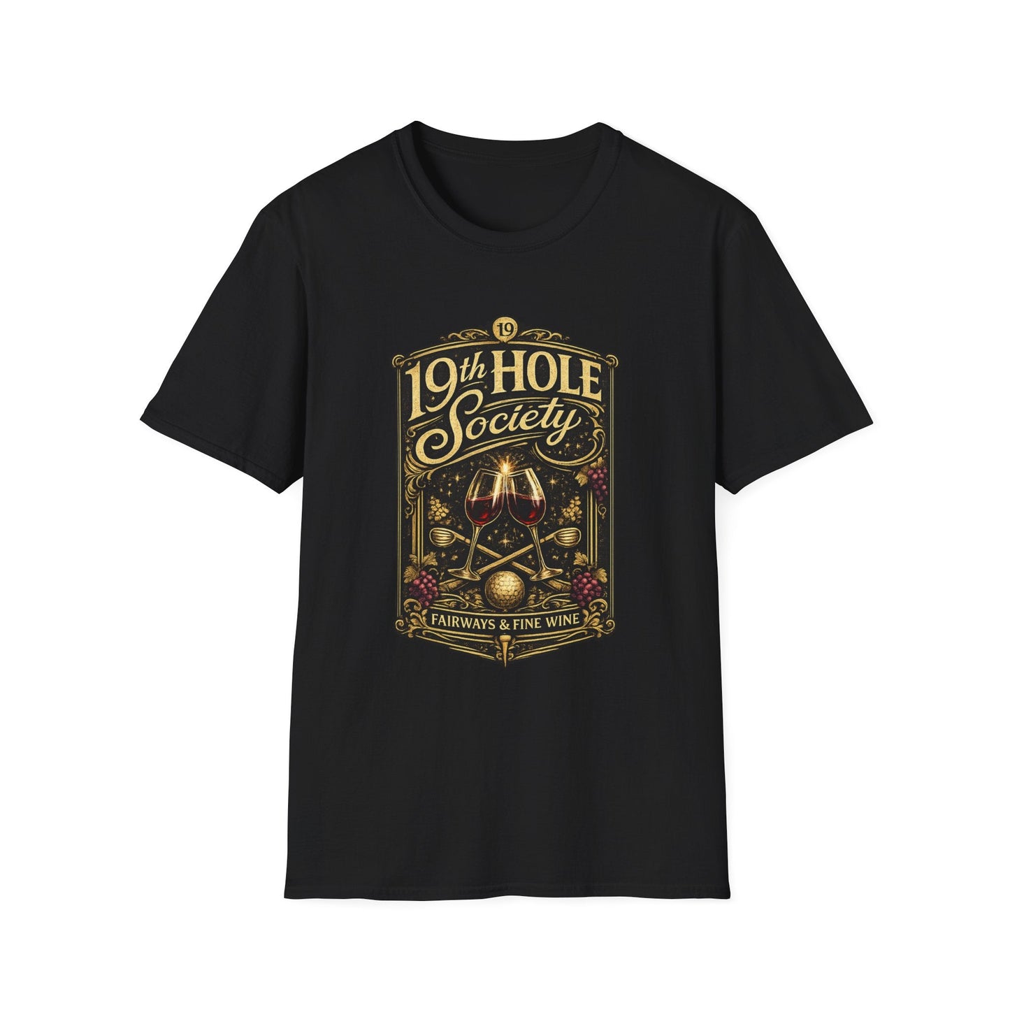 19th Hole Society Fairways and Fine Wine T-Shirt - SJM Print Store