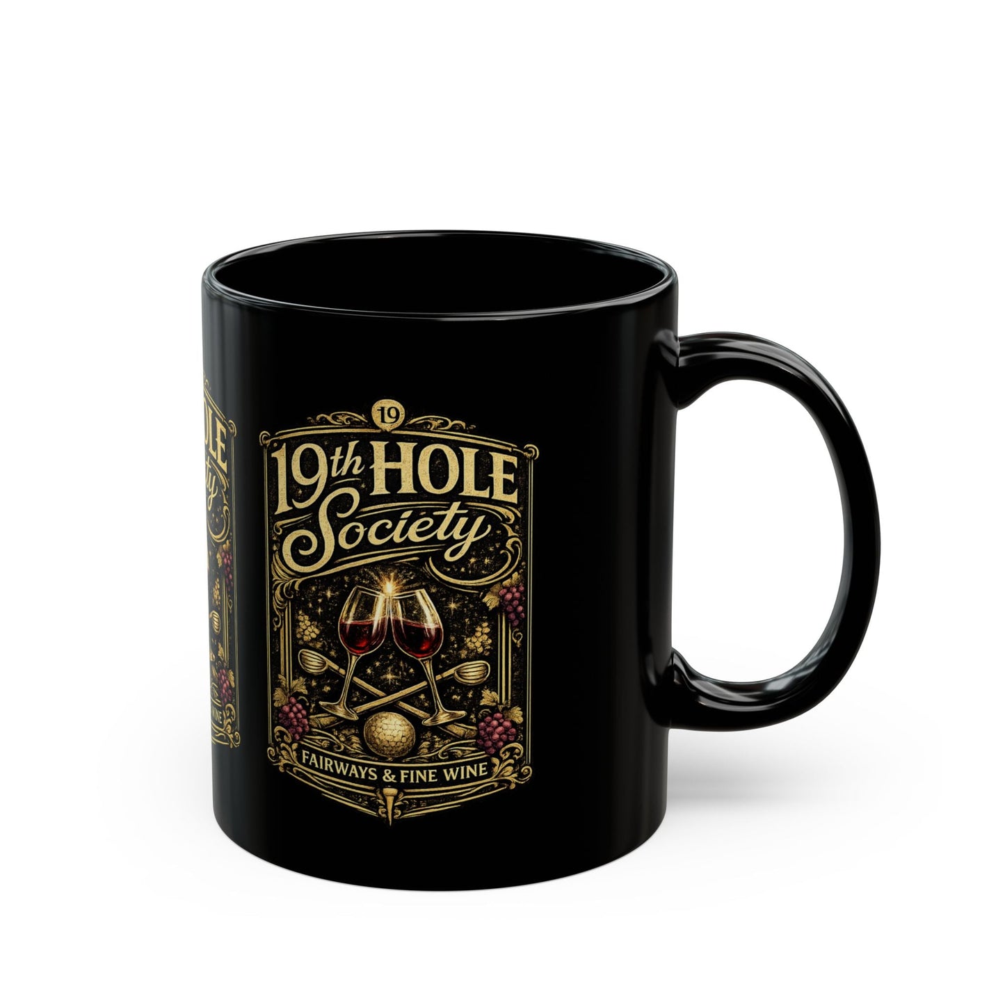 19th Hole Society Fairways and Red Wine Mug - SJM Print Store