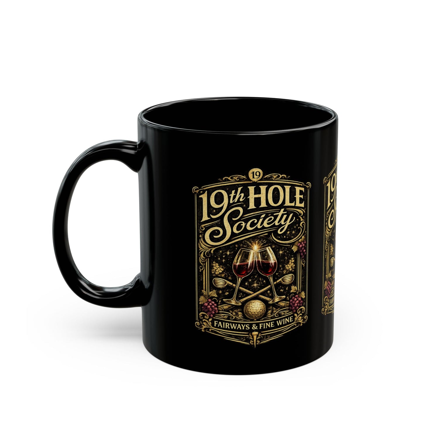 19th Hole Society Fairways and Red Wine Mug - SJM Print Store