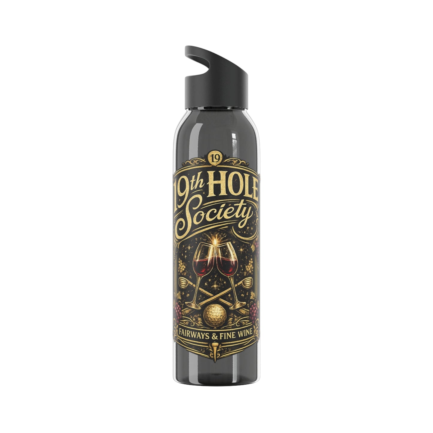 19th Hole Society Fairways and Wine Water Bottle - SJM Print Store