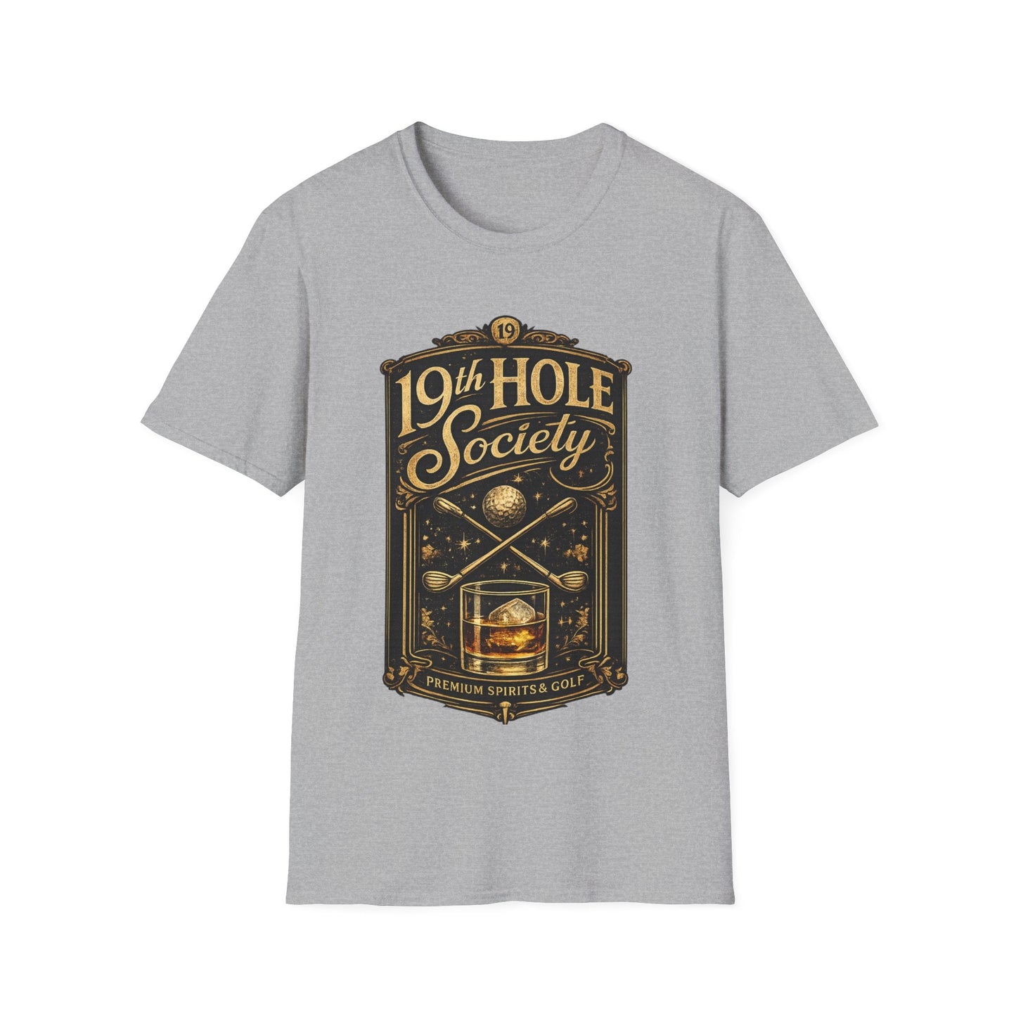 19th Hole Society Fine Spirits and Golf T-Shirt - SJM Print Store