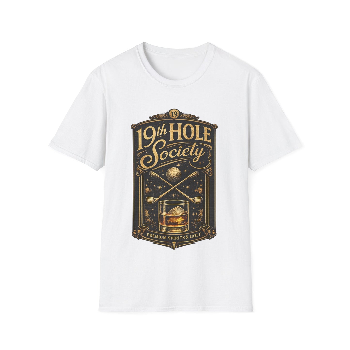 19th Hole Society Fine Spirits and Golf T-Shirt - SJM Print Store