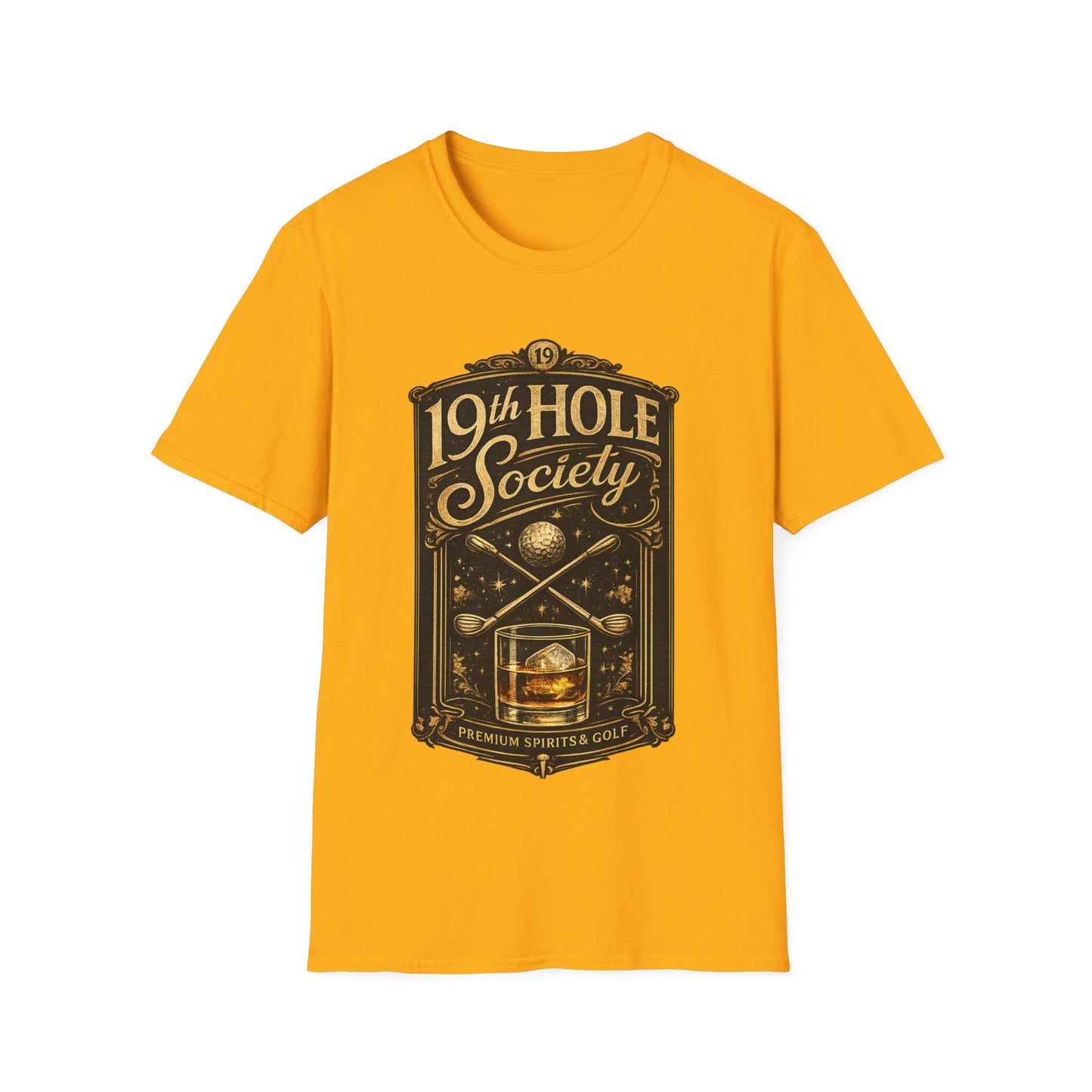 19th Hole Society Fine Spirits and Golf T-Shirt - SJM Print Store
