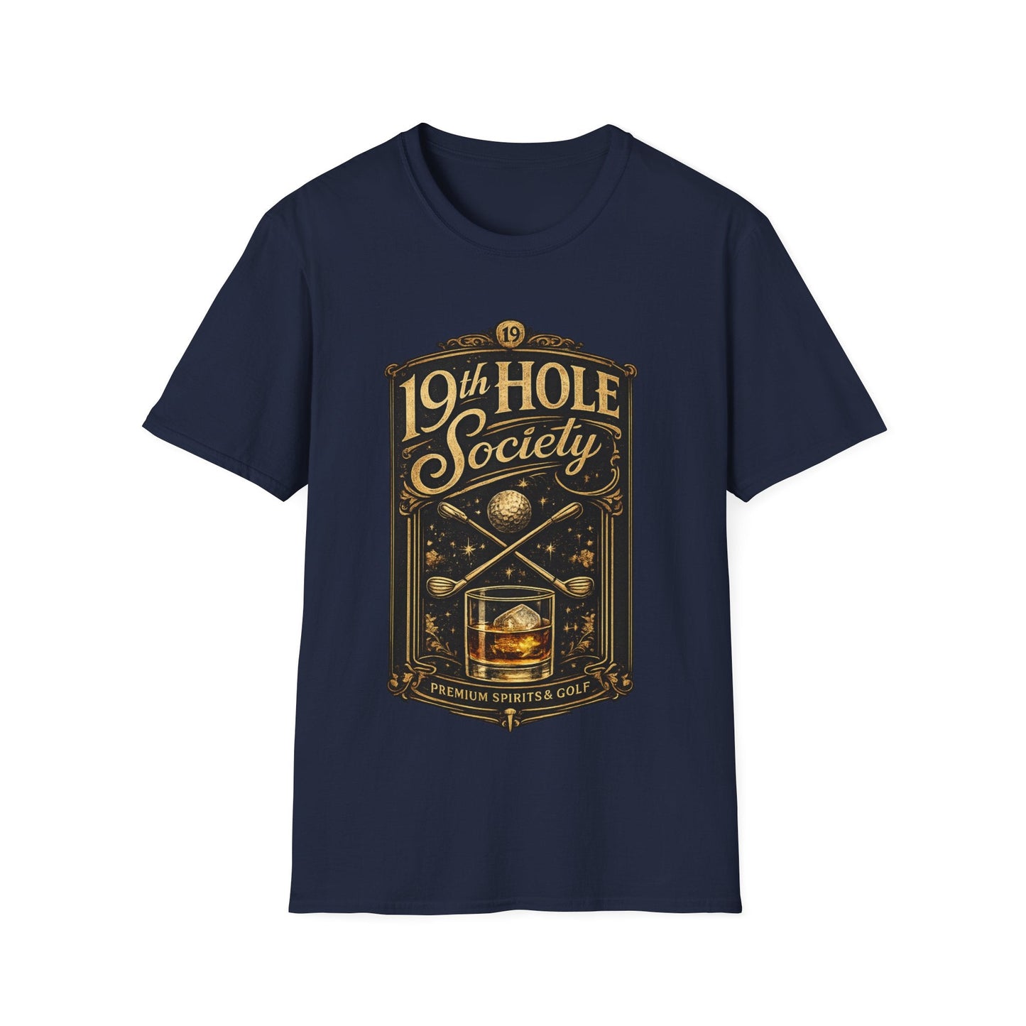 19th Hole Society Fine Spirits and Golf T-Shirt - SJM Print Store