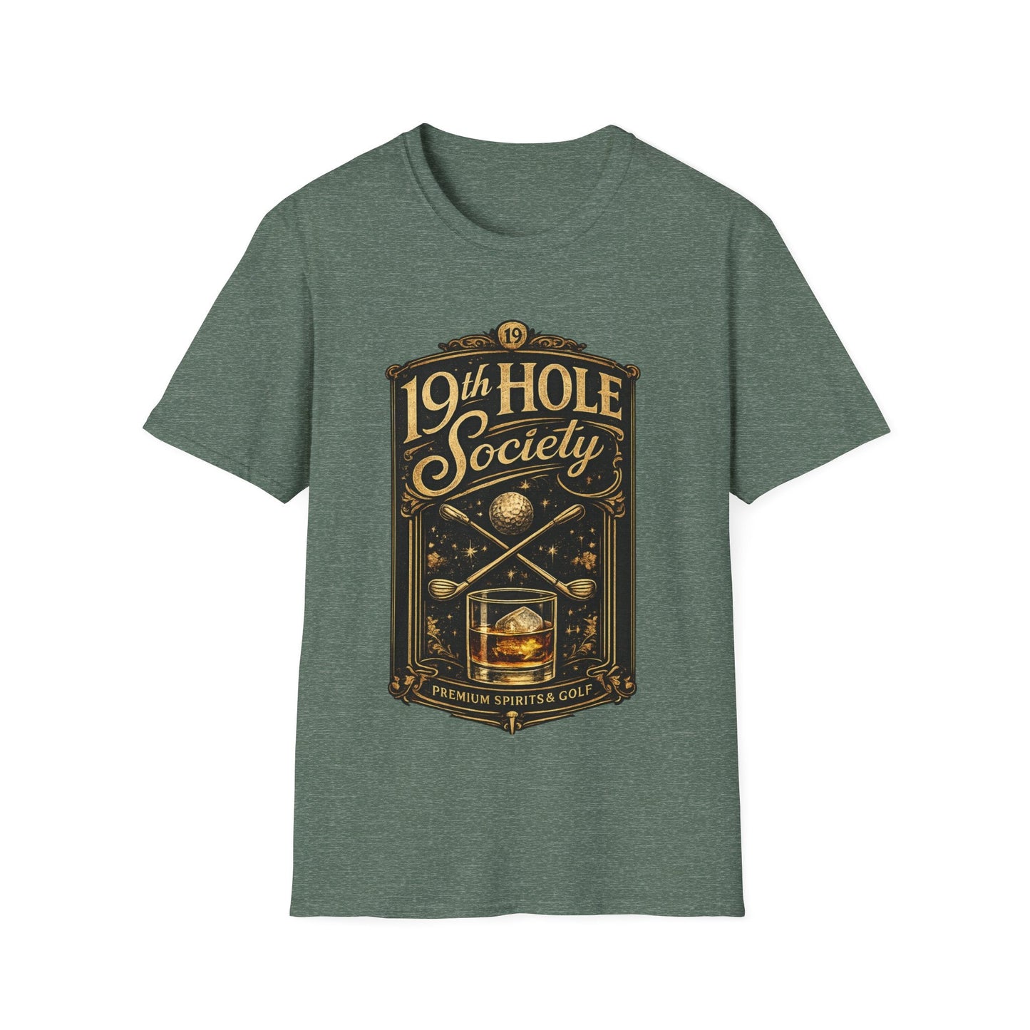 19th Hole Society Fine Spirits and Golf T-Shirt - SJM Print Store