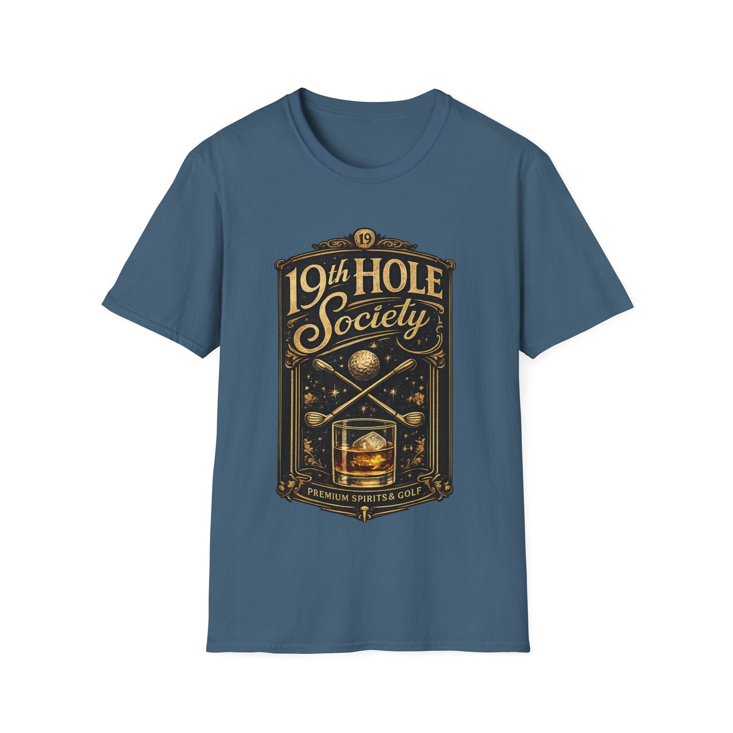 19th Hole Society Fine Spirits and Golf T-Shirt - SJM Print Store