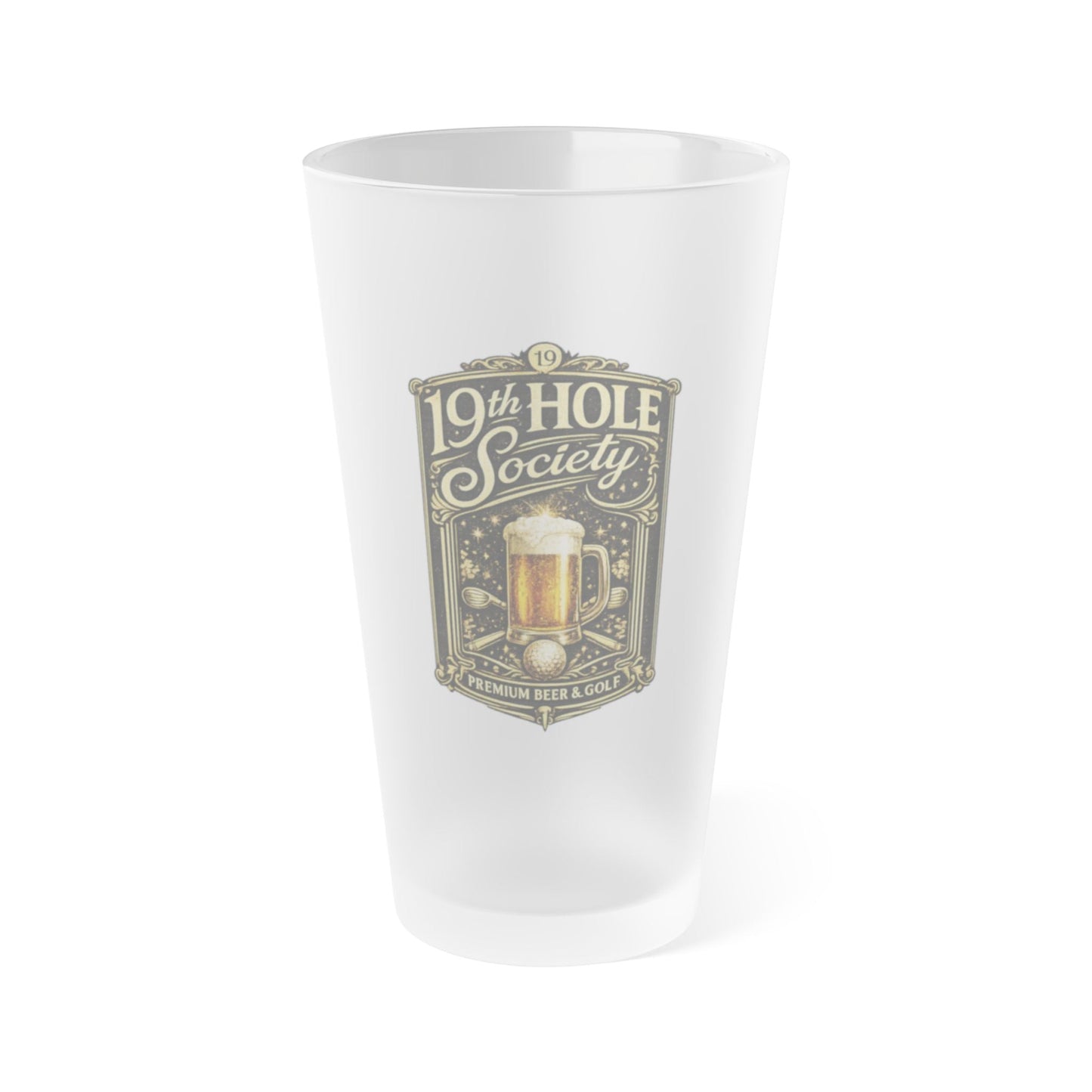 19th Hole Society Frosted Pint Glass - SJM Print Store