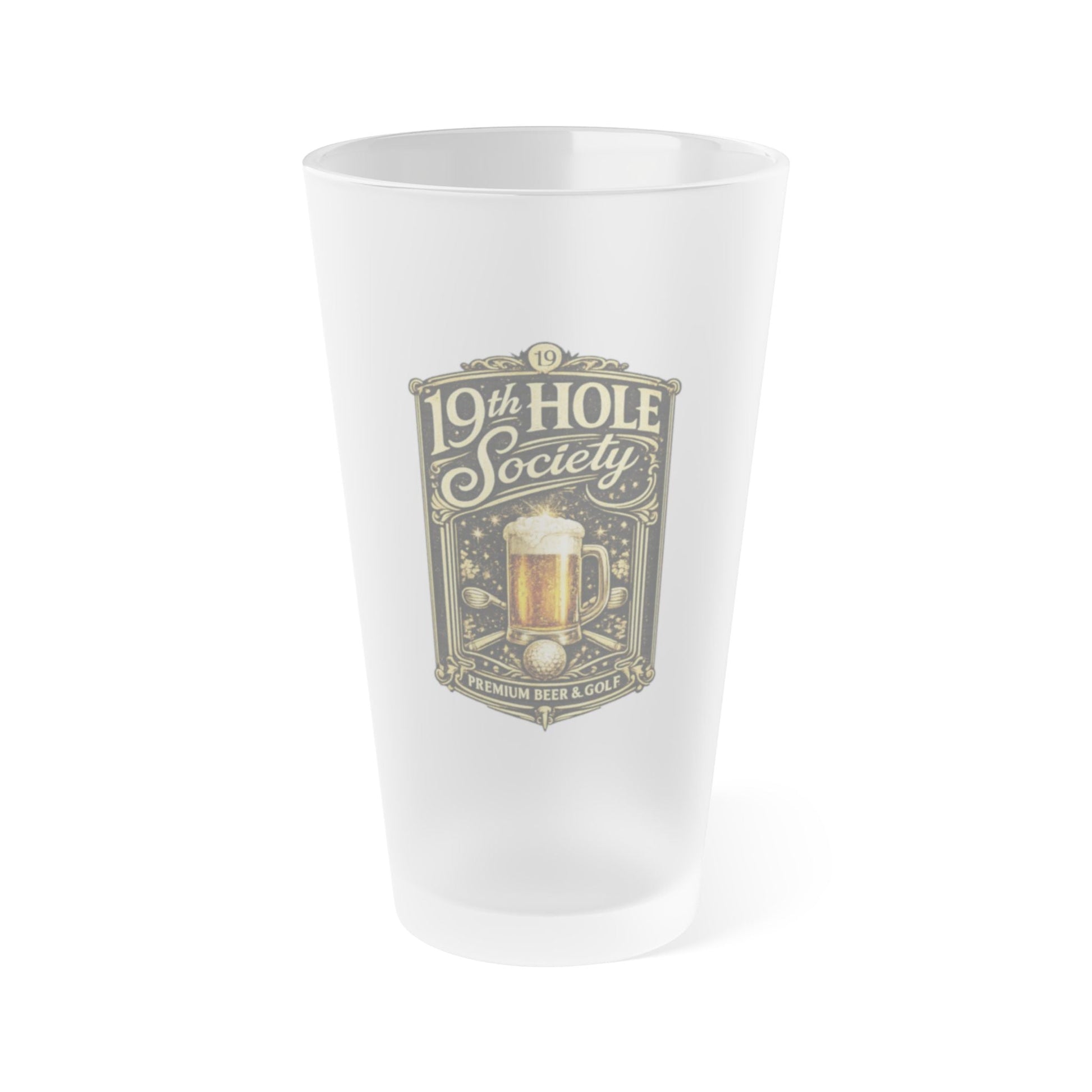 19th Hole Society Frosted Pint Glass - SJM Print Store