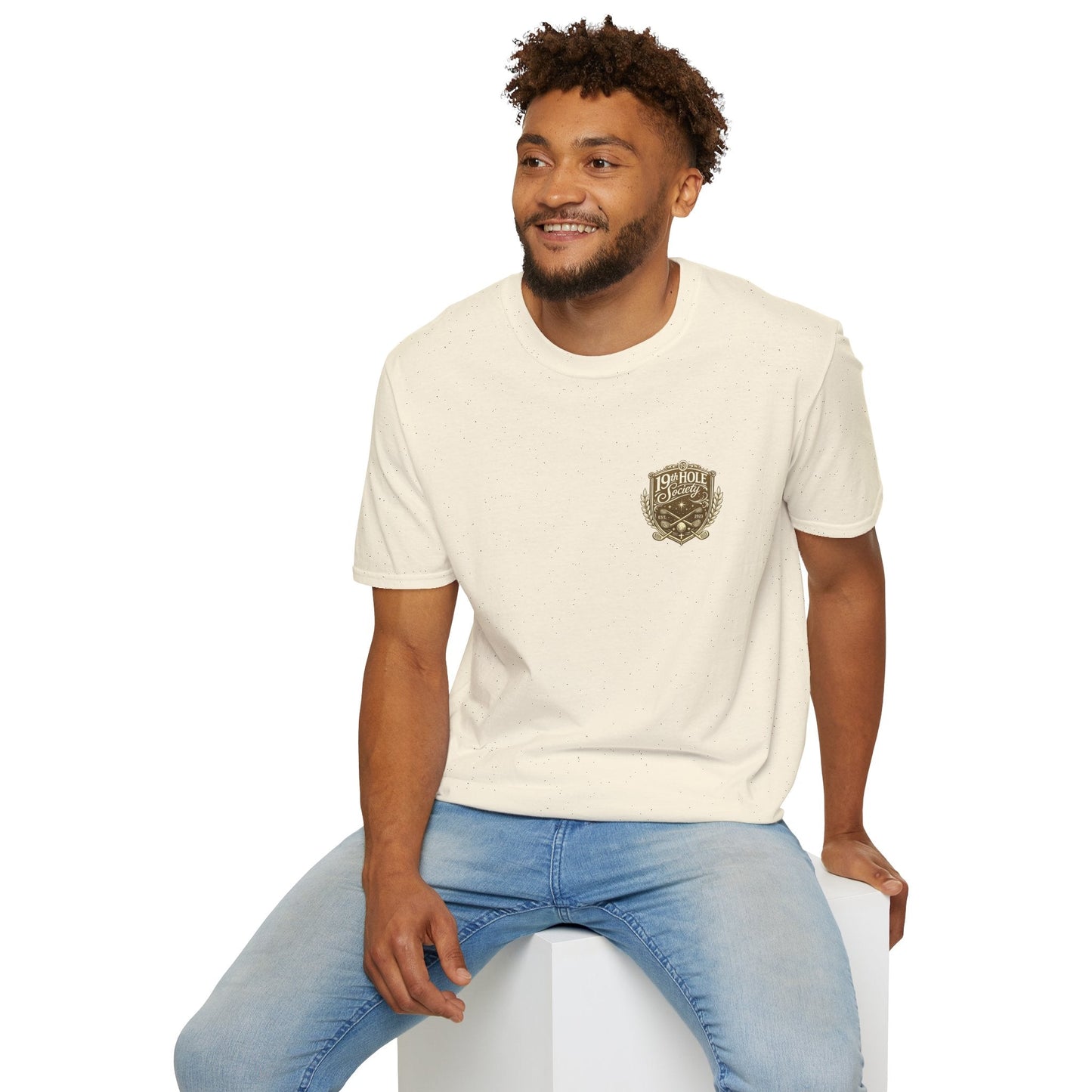 19th Hole Society Golf T-Shirt | Premium Golf Lifestyle Tee | Subtle Crest Design - SJM Print Store