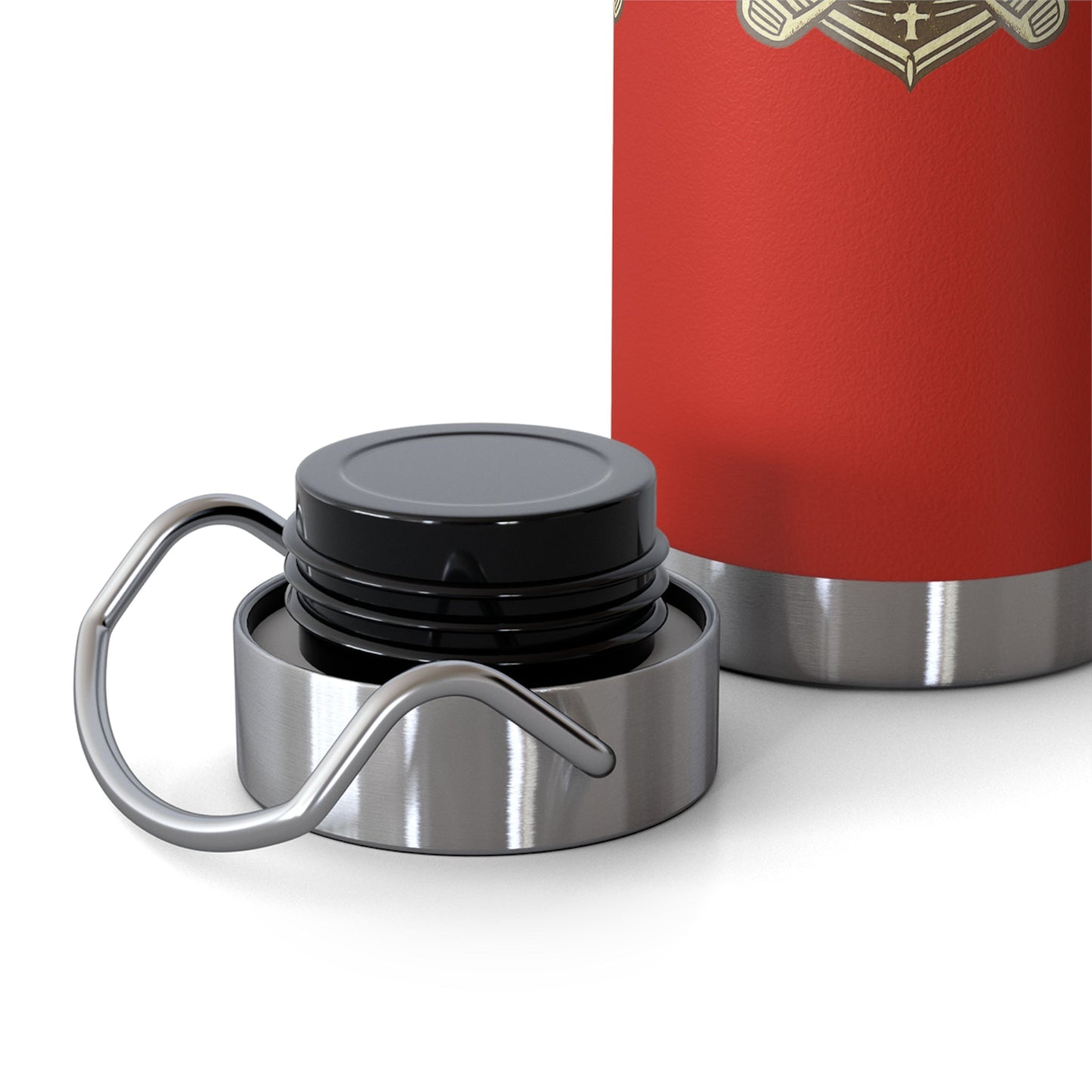 19th Hole Society Insulated Water Bottle | Bronze Crest Golf Flask | Premium Stainless Steel Drinkware - SJM Print Store