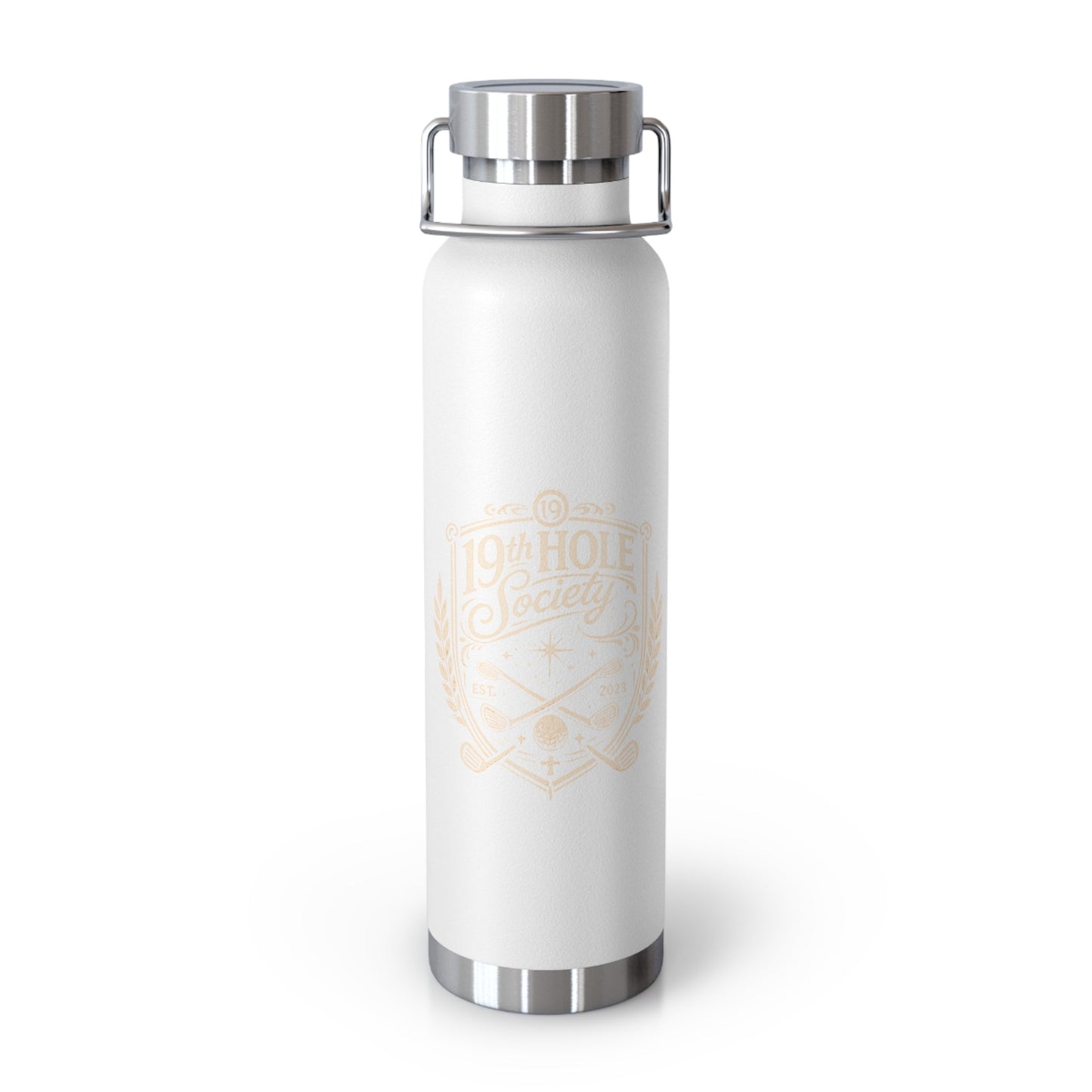 19th Hole Society Insulated Water Bottle | Premium Golf Travel Flask | Double Wall Stainless Steel - SJM Print Store
