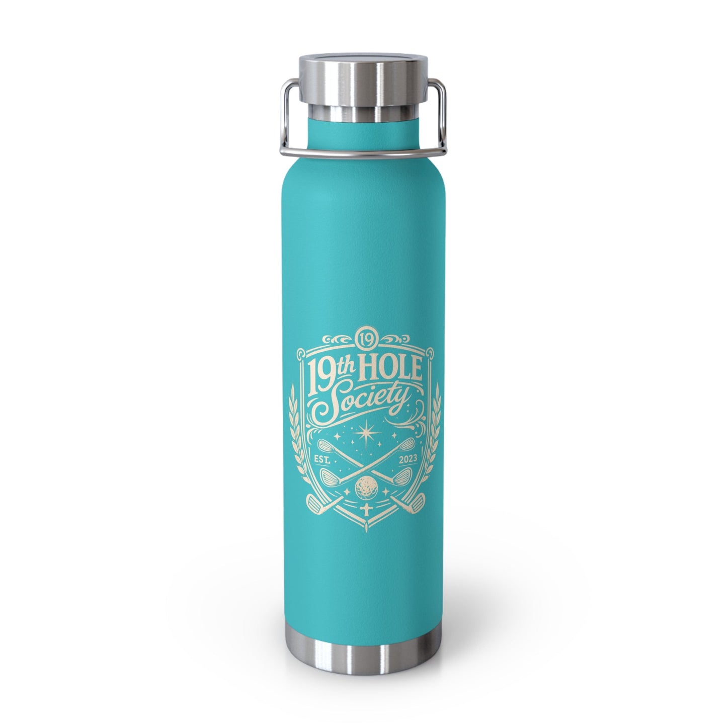 19th Hole Society Insulated Water Bottle | Premium Golf Travel Flask | Double Wall Stainless Steel - SJM Print Store