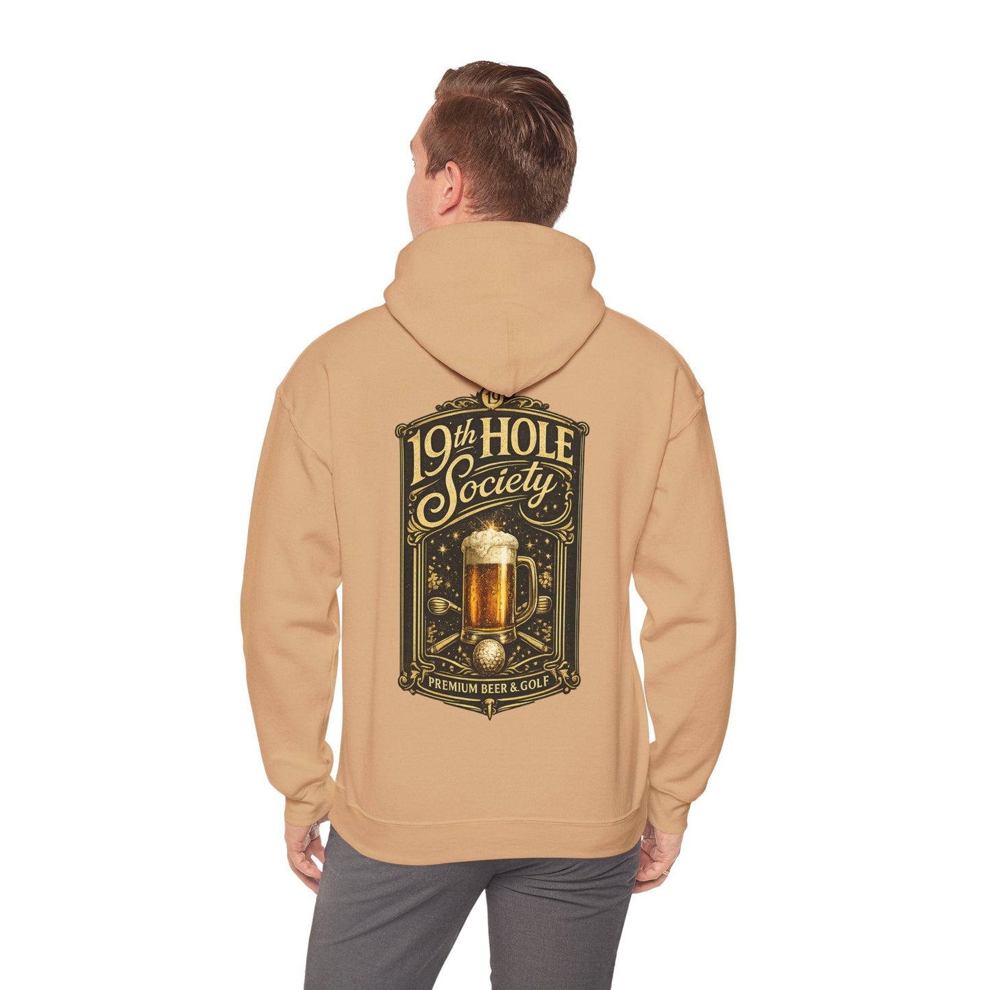 19th Hole Society Premium Beer and Golf Hoodie - SJM Print Store