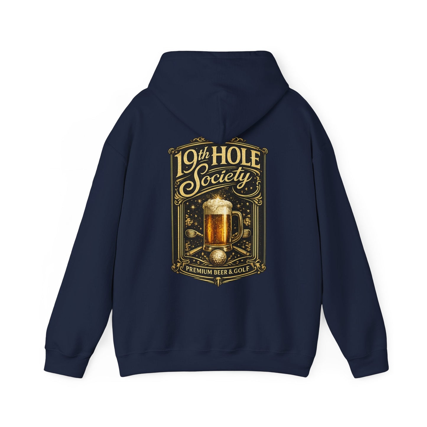 19th Hole Society Premium Beer and Golf Hoodie - SJM Print Store