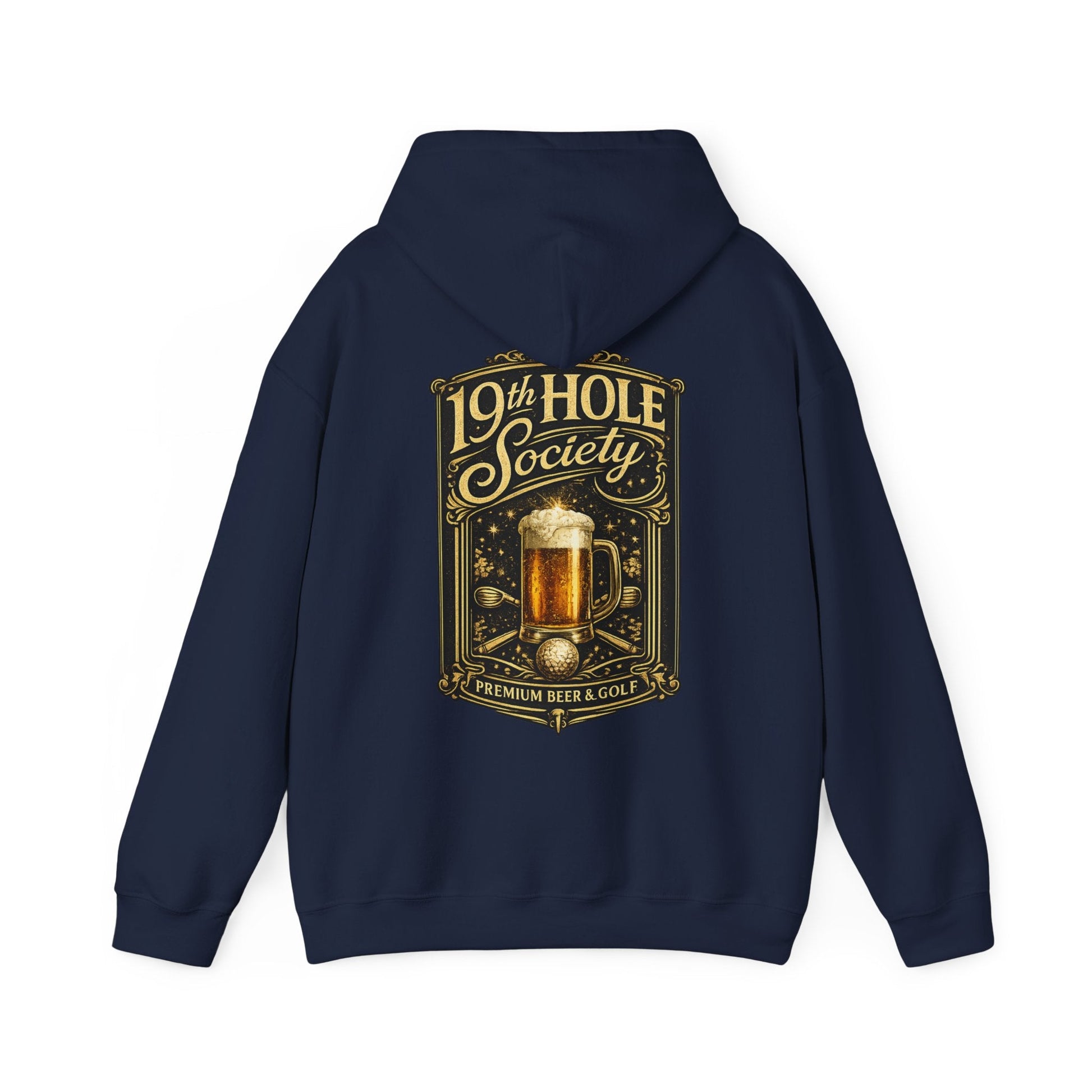 19th Hole Society Premium Beer and Golf Hoodie - SJM Print Store