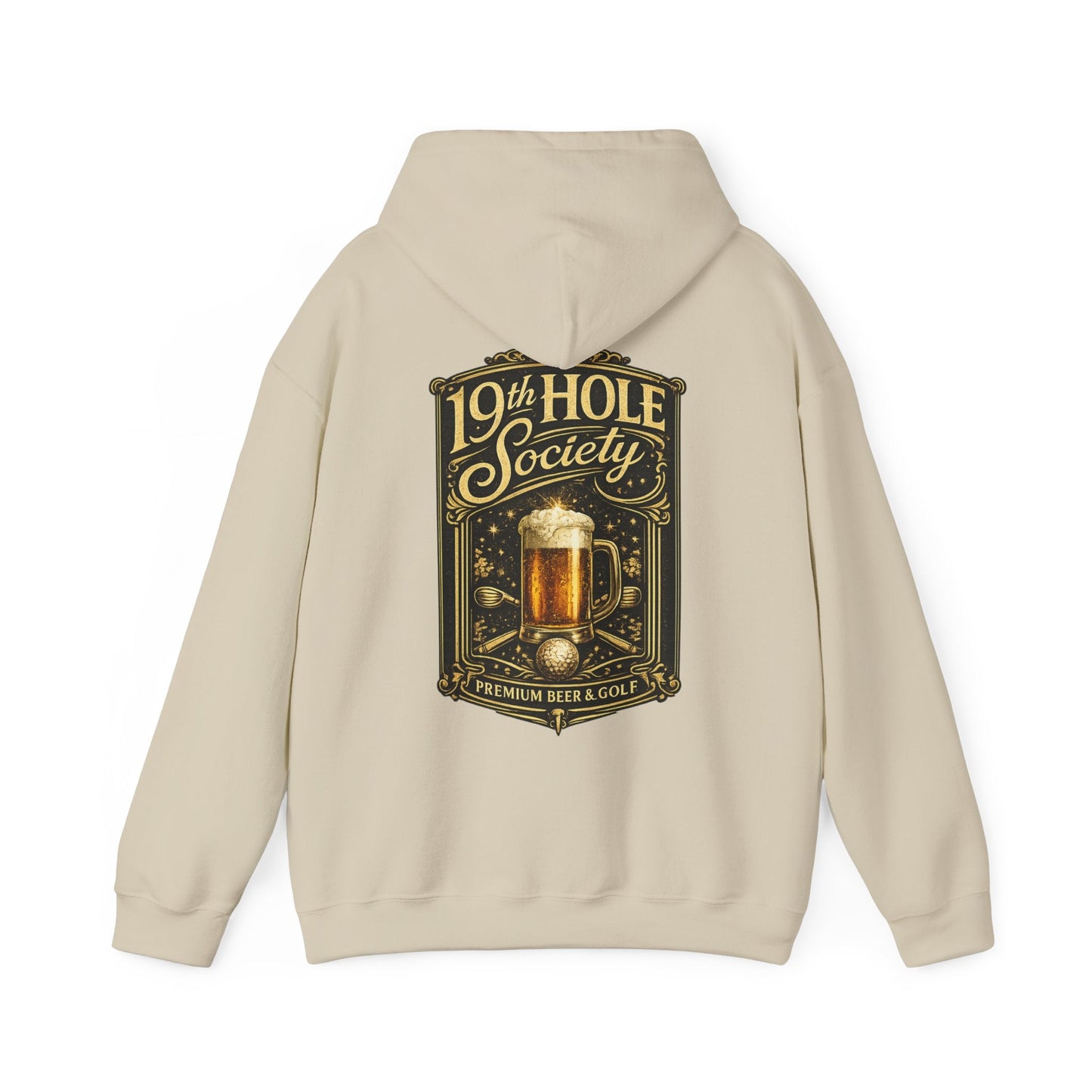 19th Hole Society Premium Beer and Golf Hoodie - SJM Print Store