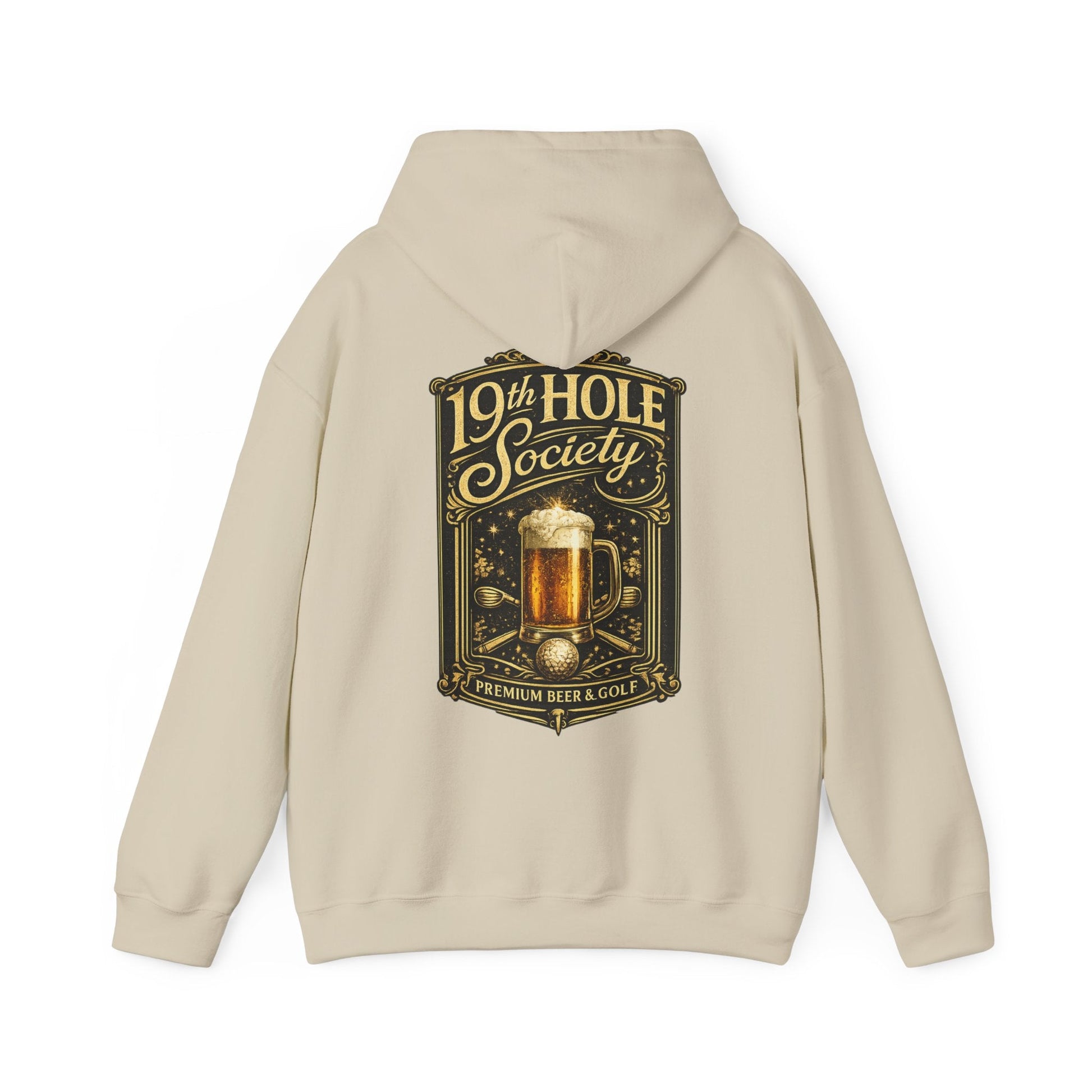 19th Hole Society Premium Beer and Golf Hoodie - SJM Print Store