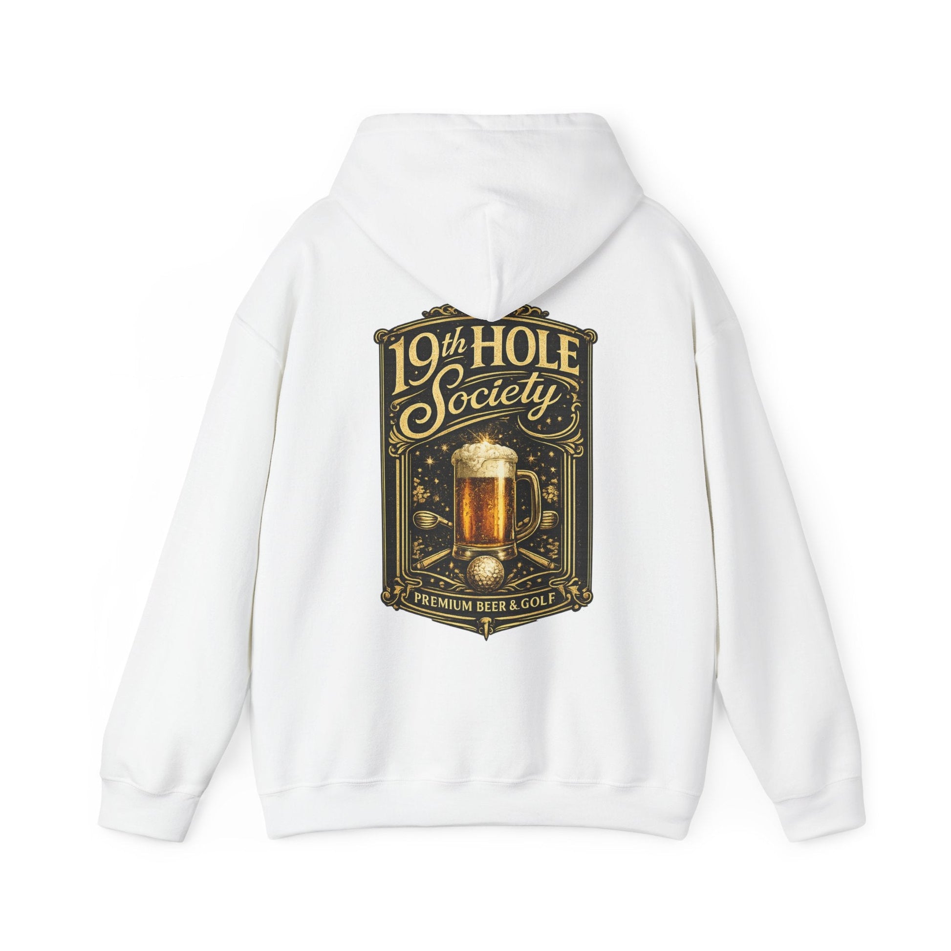 19th Hole Society Premium Beer and Golf Hoodie - SJM Print Store