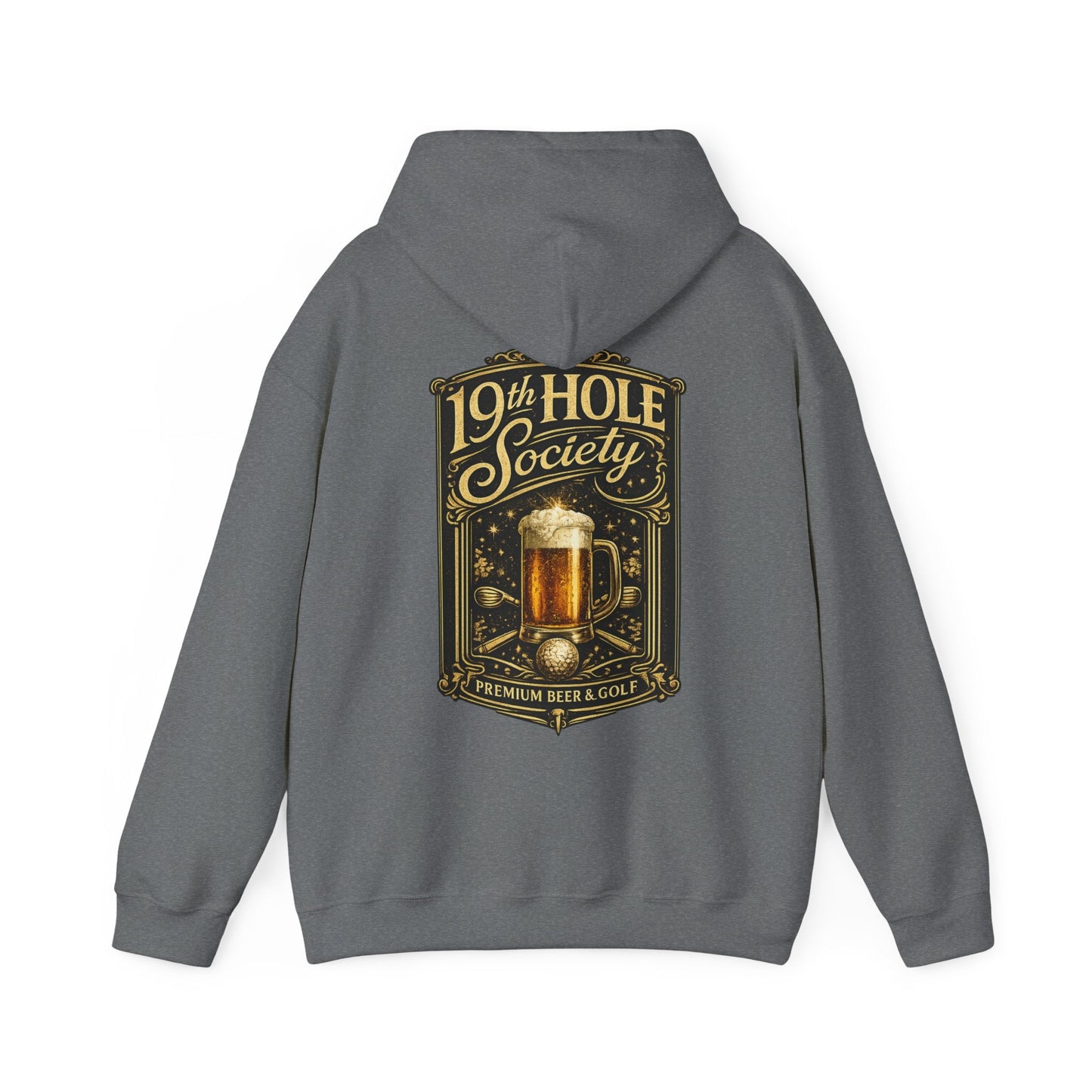 19th Hole Society Premium Beer and Golf Hoodie - SJM Print Store