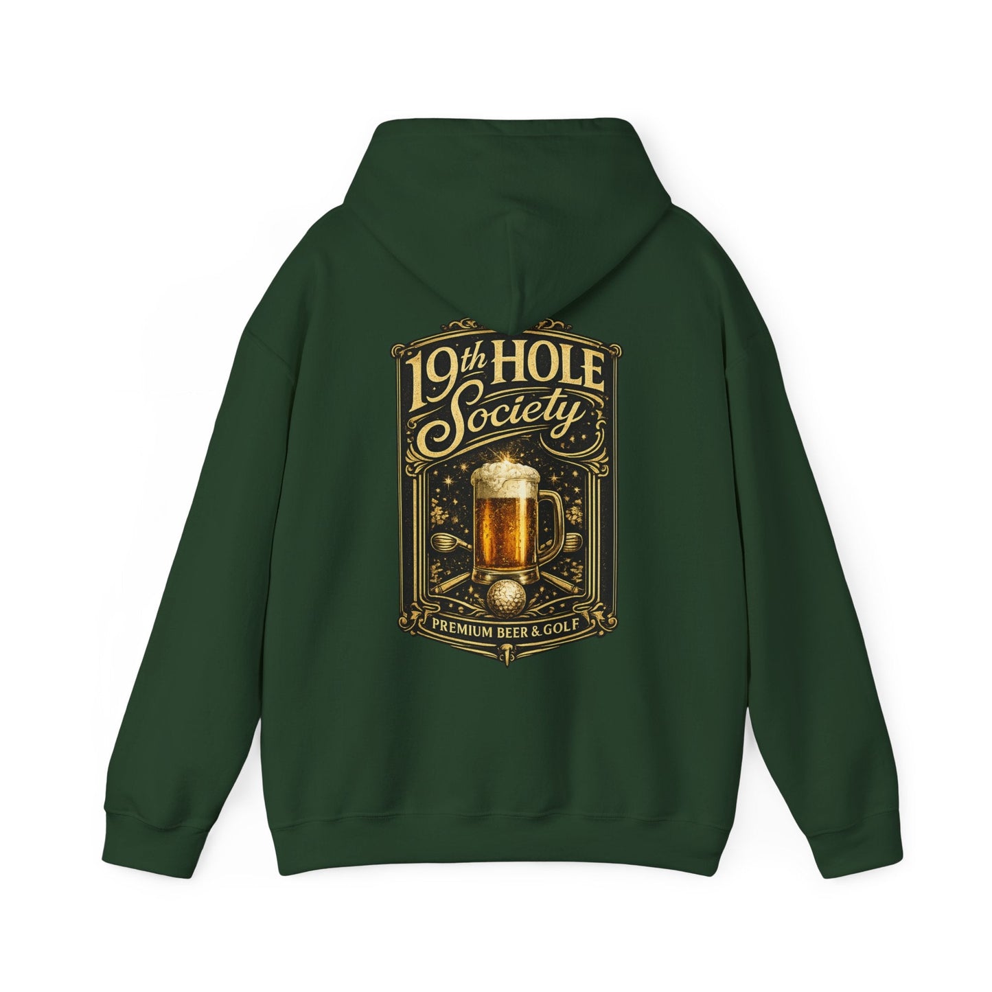 19th Hole Society Premium Beer and Golf Hoodie - SJM Print Store