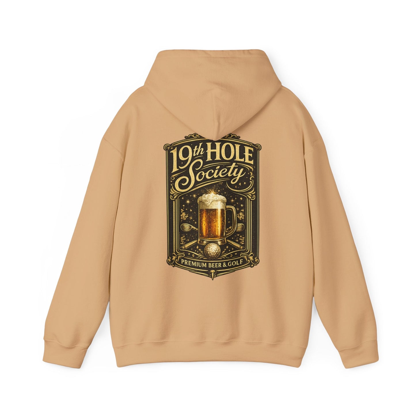 19th Hole Society Premium Beer and Golf Hoodie - SJM Print Store