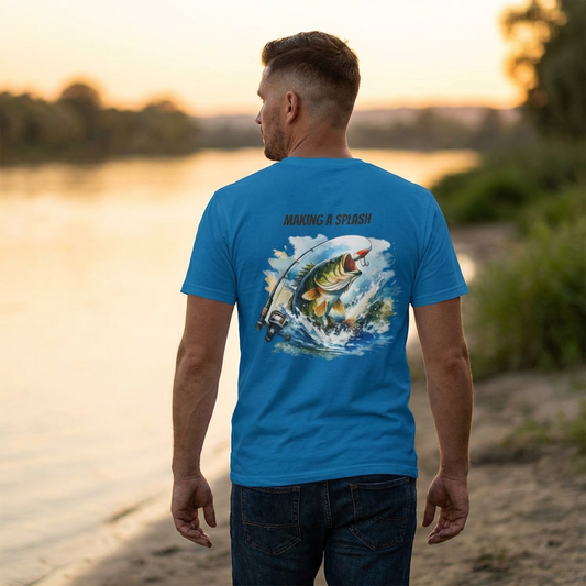 Angeln T-Shirt Macht Furore Fisch Grafik Tee