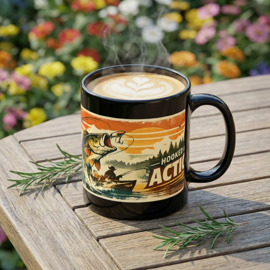 Angeltasse Hooked on Action Vintage Outdoor Kaffeetasse