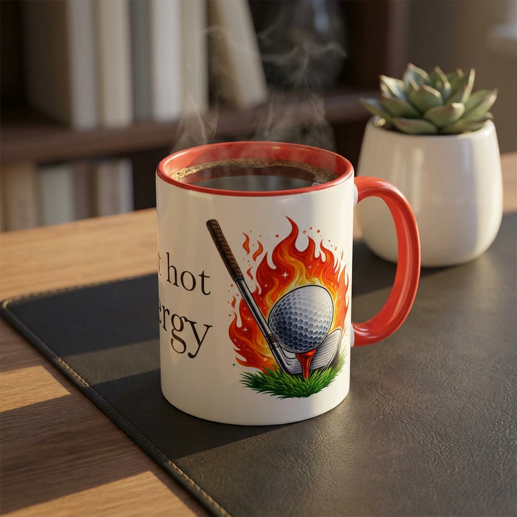 Mug de golf Hot Shot Energy - Balle de golf enflammée