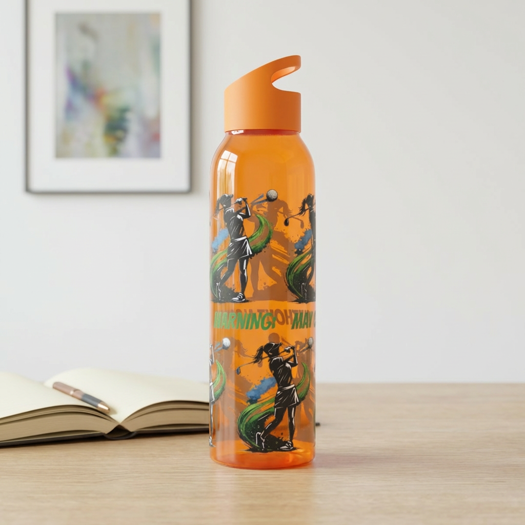 Bouteille d'eau graphique de golfeuse avec slogan insolent