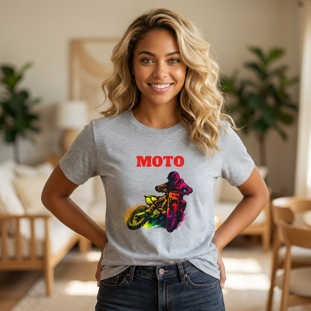 T-shirt unisexe Moto Cross Rider Graphique