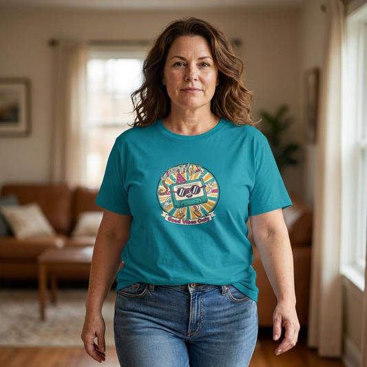 Retro Good Vibes Only T-Shirt | Colourful Retro Cassette Graphic Tee | 80s & 90s Inspired Unisex T-Shirt