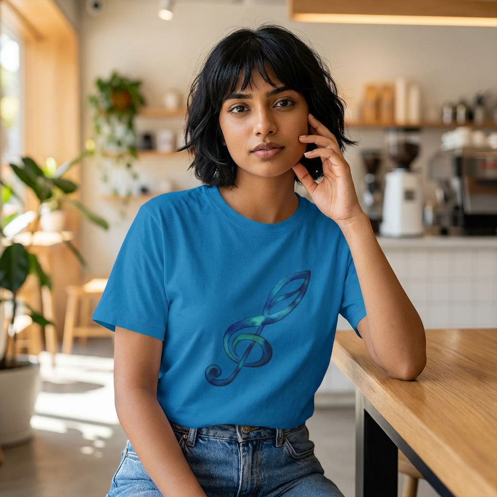 T-shirt Amoureux de la musique Clé de sol