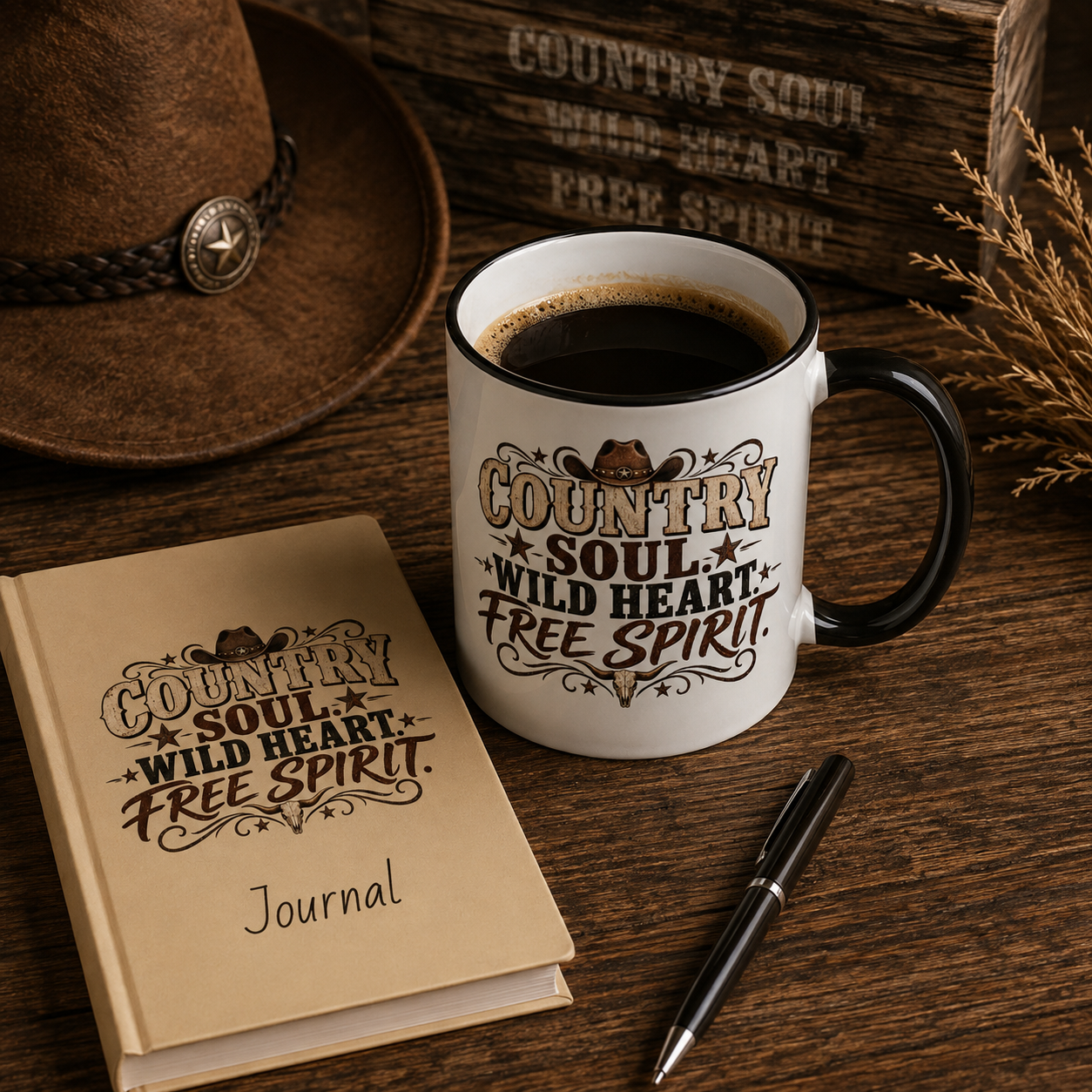 Country Soul Wild Heart Free Spirit Journal – Western Country Notebook