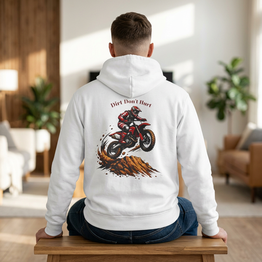 Dirt Don't Hurt Motocross Full Zip Hoodie