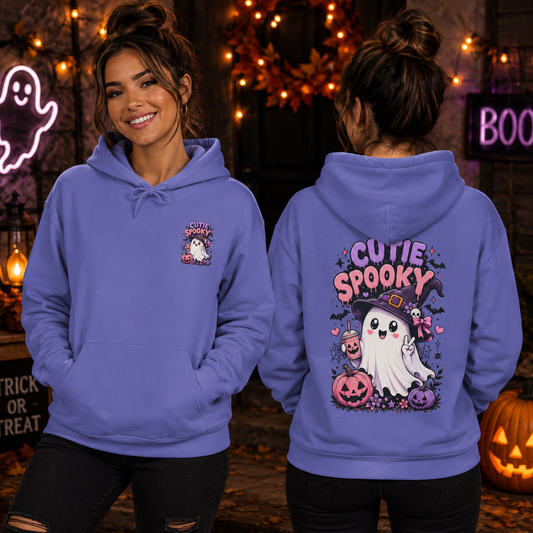 Cutie Spooky Halloween Hoodie – Cute Ghost Unisex Hoodie
