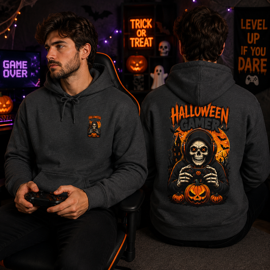 Halloween Gamer Hoodie – Skull Gaming Halloween Hoodie