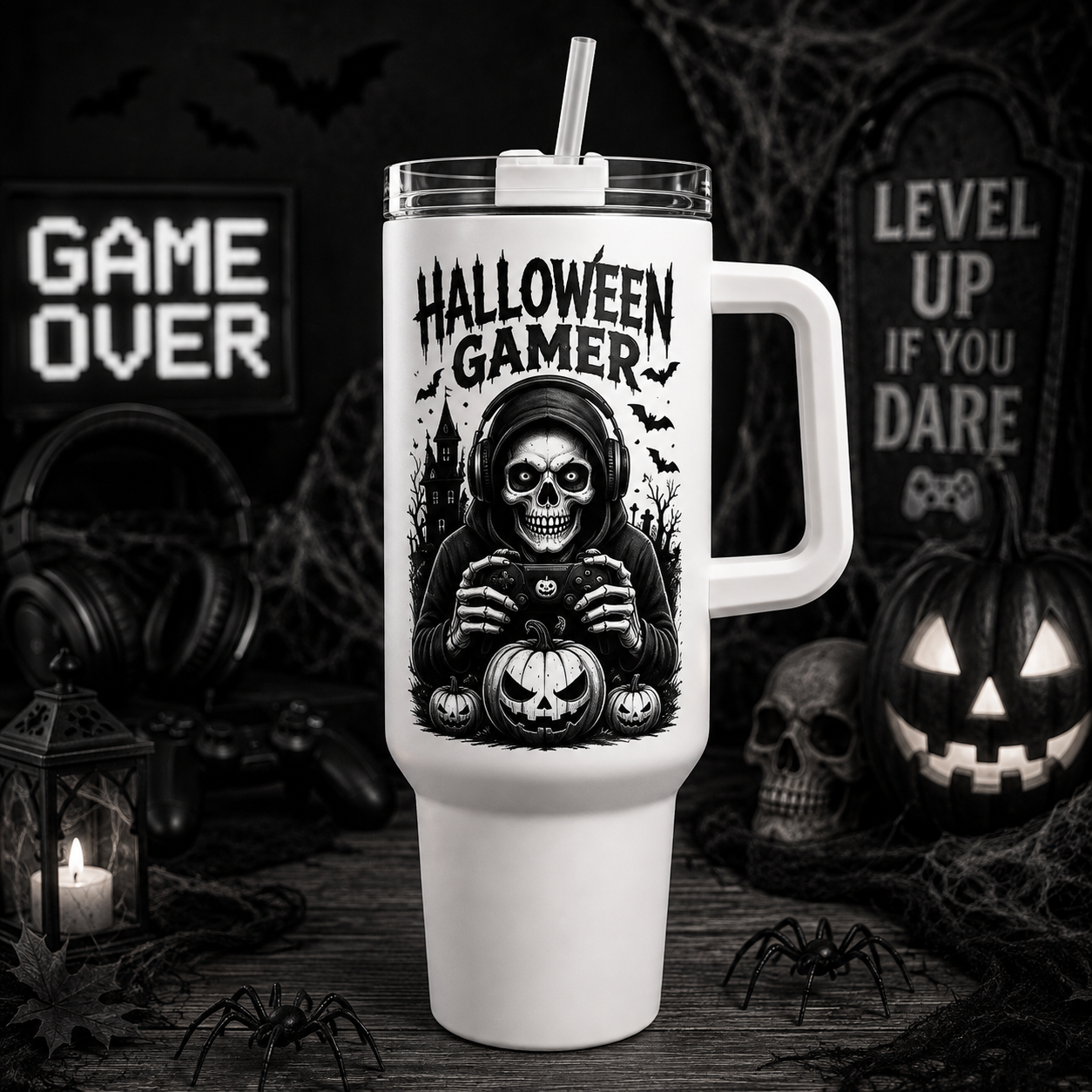 Halloween Gamer Thermobecher