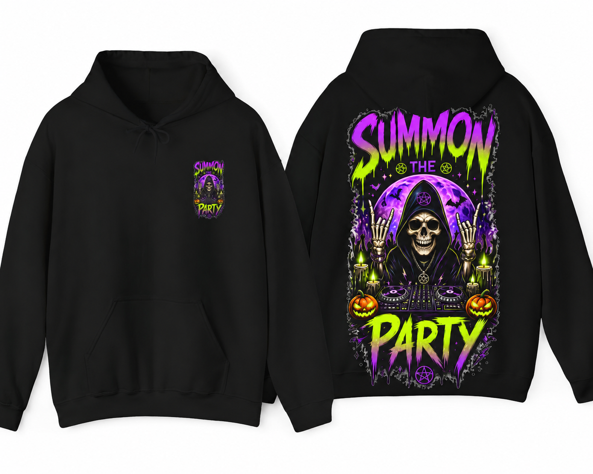 Summon the Party Halloween Hoodie – Unisex Front & Back Print
