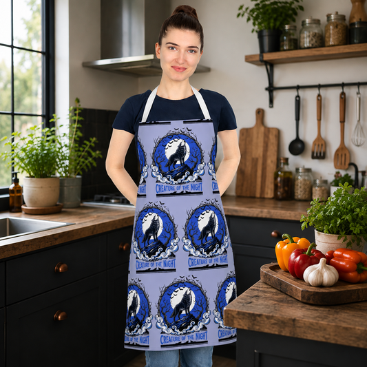 Creature of the Night Werewolf Apron – Gothic Full Moon Kitchen Apron
