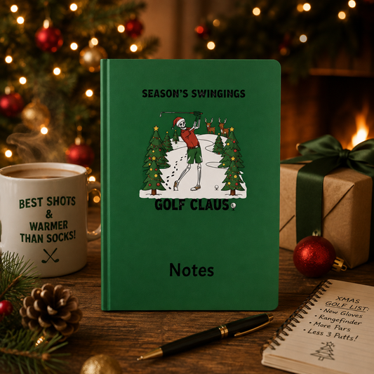 Golf Claus Christmas Notebook – Season’s Swingings Golf Journal