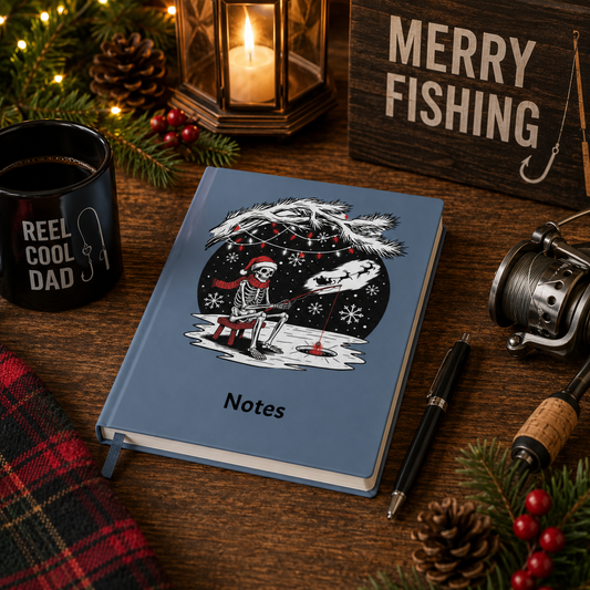 Merry Fishing Christmas Notebook – Festive Fishing Journal