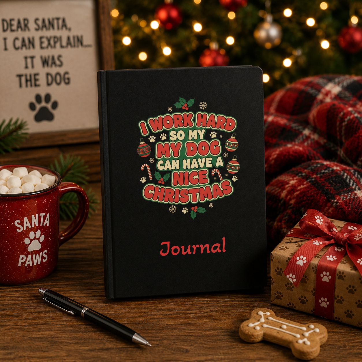 I Work Hard So My Dog Can Have a Nice Christmas Journal